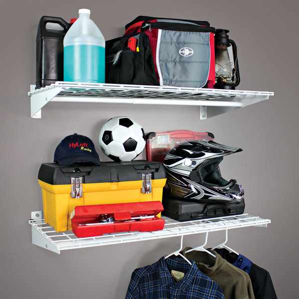 Rebrilliant 36by18Inch Wall Shelf with Hanging Rod & Reviews Wayfair